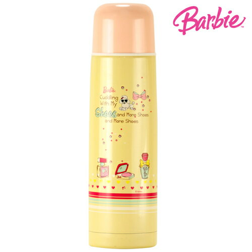 芭比Barbie 甜美芭比保溫瓶 500ml-淺黃 (BLA1883442Y)