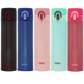 THERMOS膳魔師 超輕量不鏽鋼真空保溫杯保溫瓶400ml-薄荷綠色/粉桃色/粉色/藍色/黑色【JNI-400】(MF0314)