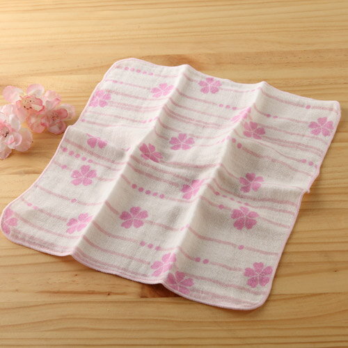 taoru 日本毛巾 和心傳_櫻 25*25 cm (仕女手巾 紗布巾)