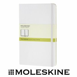 MOLESKINE 義大利 66137221 彩色素面筆記本 / 白 / L