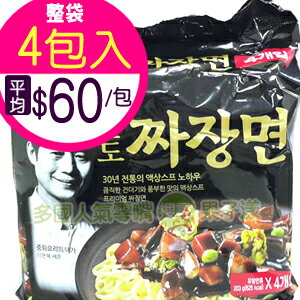 韓國八道 金炸醬麵 附炸醬調理包 -泡麵- (袋裝4包入) [KR207A]