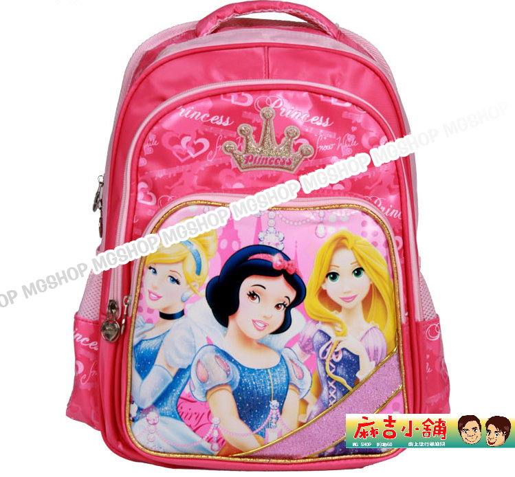 正版Disney 迪士尼公主系列 小學生書包 健康護脊後背包SP90189-桃紅色款/單售
