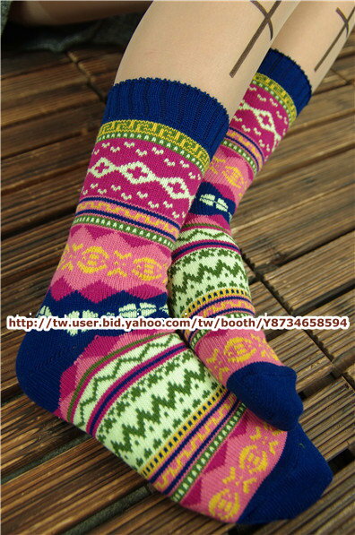 日韓系 民族風森林系全棉襪子女襪堆堆襪襪-3色/單售