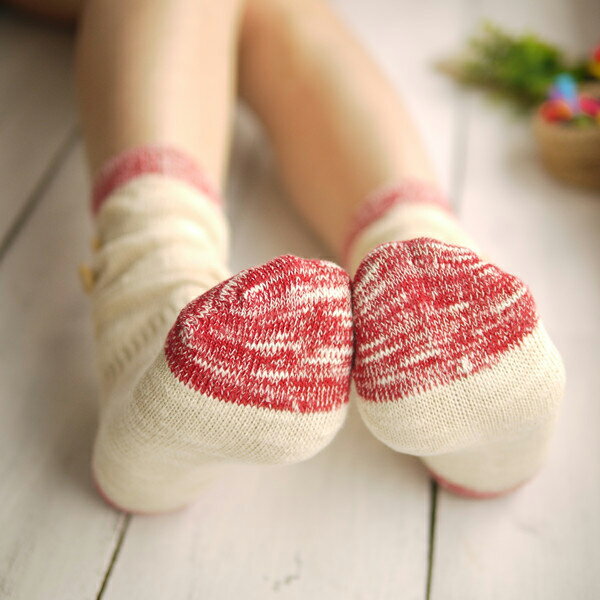 日韓系 民族風森林系全棉襪子女襪堆堆襪中筒襪鈕扣款-5色/單售
