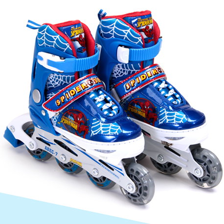 迪士尼可調兒童溜冰鞋 直排輪 全套裝組 蜘蛛人款-2色