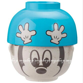 日本原裝 SUN ART 米奇吃飯碗/湯碗san1927-藍色款