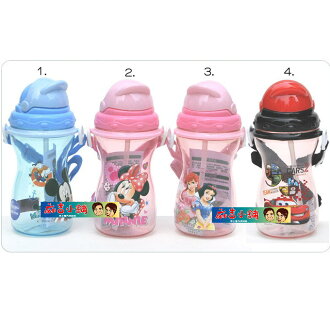 Disney 迪士尼 不含雙酚a防漏吸管杯/水壺450ML(米奇/米妮/白雪公主/cars)單售