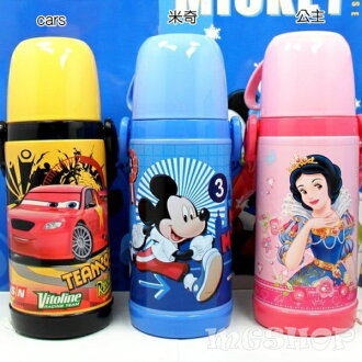 Disney 迪士尼 不鏽鋼真空保溫水壺320ML(米奇/米妮/cars/公主)單售3413