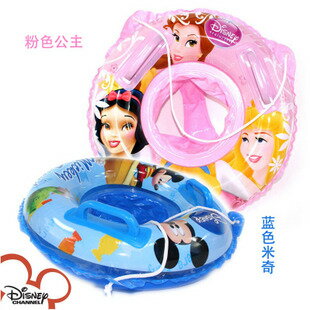 Disney 迪士尼 兒童圓形手把坐圈 游泳圈直徑50CM-(公主/米奇)單售