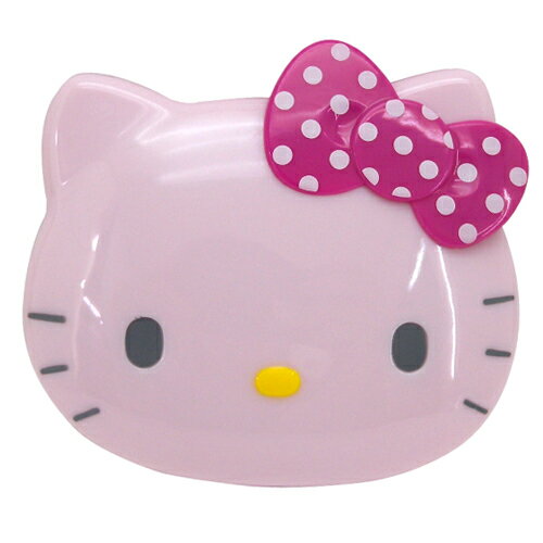 【唯愛日本】14062400005 頭形折疊鏡-粉結白點粉S 三麗鷗 Hello Kitty 凱蒂貓 隨身鏡 三倍鏡