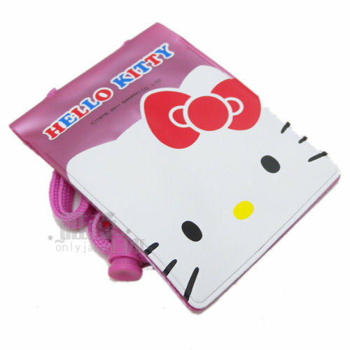 【真愛日本】12070500005 織袋證件套-KT紫 三麗鷗 Hello Kitty 凱蒂貓 名片套 悠遊卡套 正品