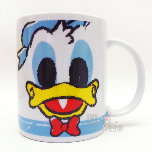 【唯愛日本】13092000024 馬克杯300ML-塗鴉大臉 迪士尼 Donald Duck 唐老鴨 咖啡杯