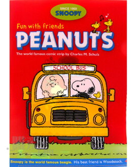 *唯愛日本*C1022500014 史努比 史奴比 SNOOPY 資料夾-紅底公車與查理 文件夾 收納夾 日本製