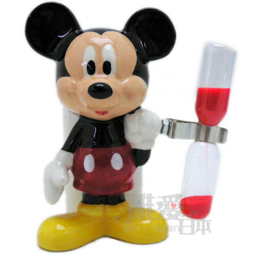 ~*唯愛日本*~C1040200006 迪士尼 米老鼠 米奇 造型牙刷架+沙漏 置物架 收納架 日本製