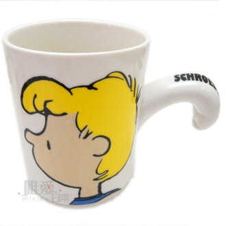 唯愛日本*C 11081700015 造型手握馬克杯-謝勒德 史奴比 史努比 SNOOPY 咖啡杯茶杯水杯 正版