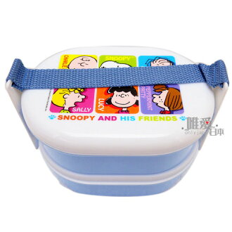 *唯愛日本*D 11101500009 雙層扣式便當盒-6格人物 史奴比 史努比 SNOOPY 保鮮盒 台灣製 正版