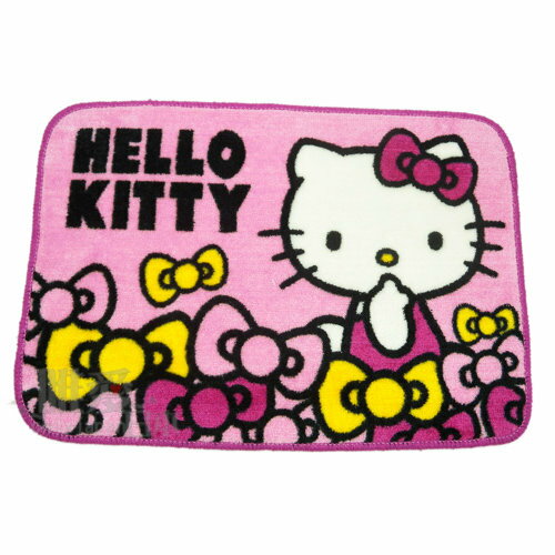 【真愛日本】12110600003 短毛地墊-蝴蝶結 三麗鷗 Hello Kitty 凱蒂貓 腳踏墊 寢具用品 正品