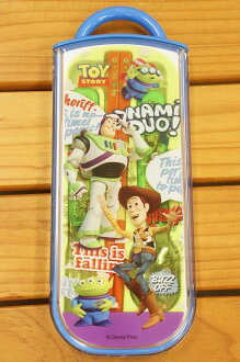 【唯愛日本】14091700036 3入餐具組-滿版玩總 迪士尼 玩具總動員 TOY 筷子 湯匙 叉子