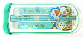【唯愛日本】14101800019 3件式筷匙組 Doraemon 哆啦A夢 小叮噹 餐具