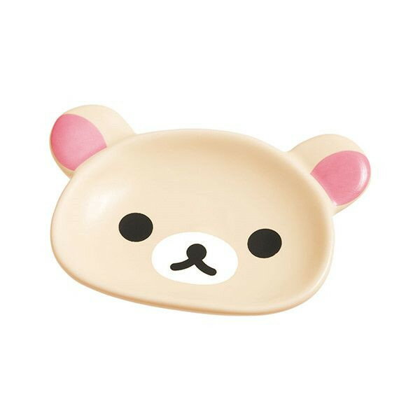 【唯愛日本】14102200022 頭型陶器皿碟S-奶熊 SAN-X 懶熊 奶妹 奶熊 小碟子 餐具