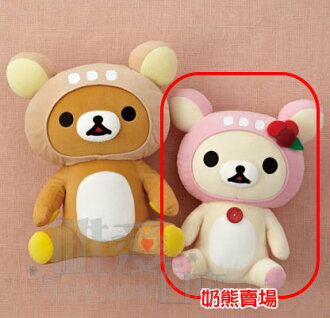 【唯愛日本】14030400002 梅花鹿變裝-奶熊 SAN-X 懶熊 奶妹 奶熊 公仔 絨毛娃娃 日本帶回