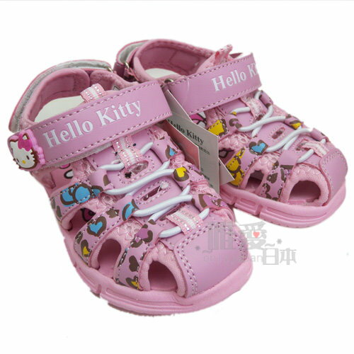 【唯愛日本】涼鞋-814651-粉25-30 三麗鷗 Hello Kitty 凱蒂貓 兒童涼鞋 休閒鞋 正品