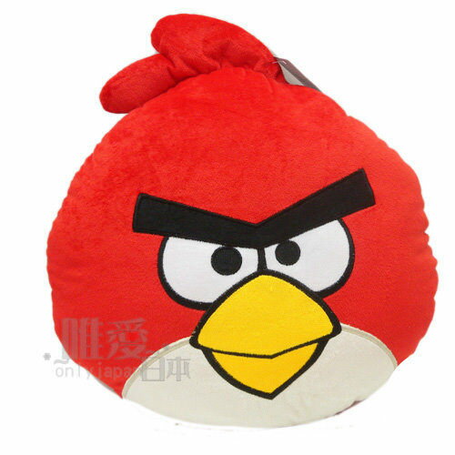 【唯愛日本】13122000031 頭型抱枕-憤怒鳥L 憤怒鳥遊戲 Angry Birds 靠枕 娃娃