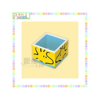 【唯愛日本】14051000023 方形木製收納盒-塔克黃 史奴比 史努比 SNOOPY 置物盒 文具盒