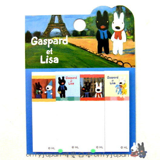 ＜Gaspard et Lisa博物館＞麗莎&賈斯伯黑白狗便利貼-附箋用餐4p 便條紙6092100029