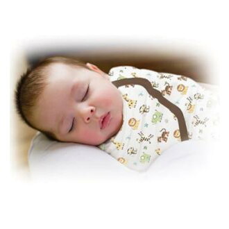 【悅兒樂婦幼用品舘】美國Summer Infant 聰明懶人嬰幼兒睡袋包巾【純棉系列-動物園】