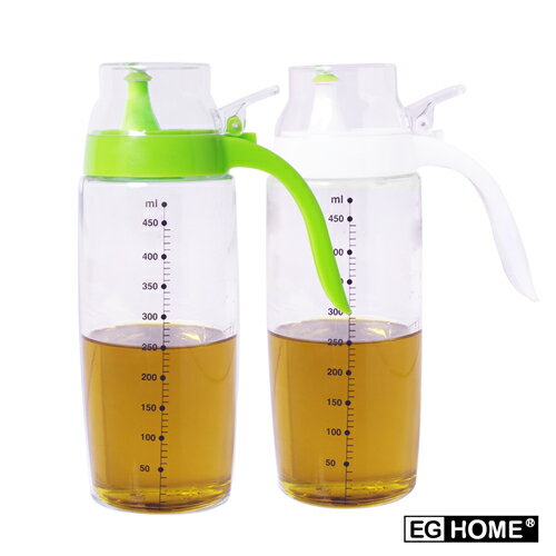 【EG Home 宜居家】玻璃調味油罐(500ml)_二入組