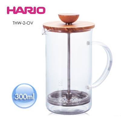 《HARIO》自然風濾壓茶壺 300ml /THW-2-OV