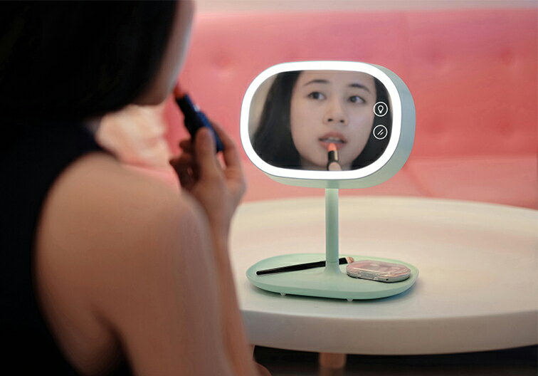 MUID 創意可充電式 LED 化妝鏡燈 檯燈 三合一功能 美麗小幫手
