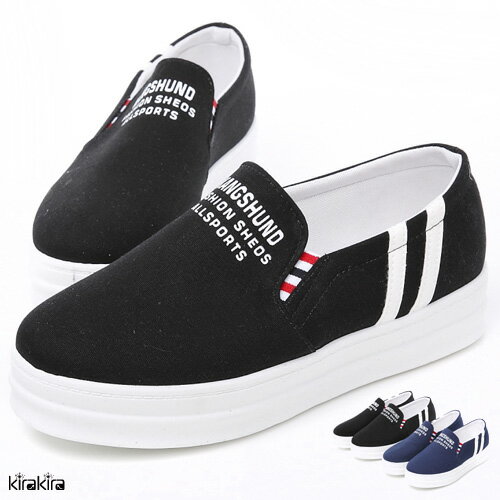 懶人鞋-SALE-kirakira-美式經典雙斜紋厚底休閒鞋版型偏小- 2色-現+預【011600285】