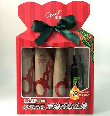 澳寶 OPAL 澳寶 糖果盒裝組(深層焗油225ml*3入+絲序髮尾精華油50ml*1瓶) ＊夏日微風＊