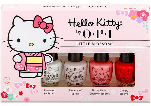 Hello Kitty X OPI 櫻花舞動系列 櫻花翩翩 指甲油 4入 迷你組 美妝 正版日本進口 JustGirl