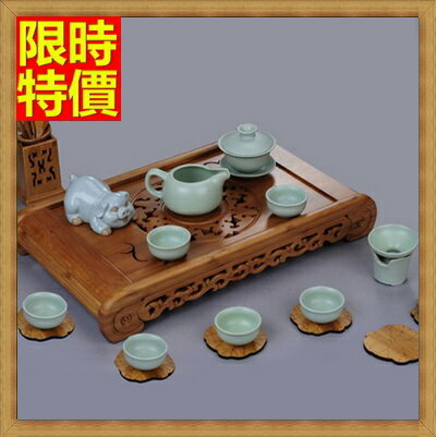 茶具組 含茶壺+茶杯+茶海+茶盤-竹福孔明茶盤汝瓷功夫茶具套組2款69ad10【浙江進口】【米蘭精品】