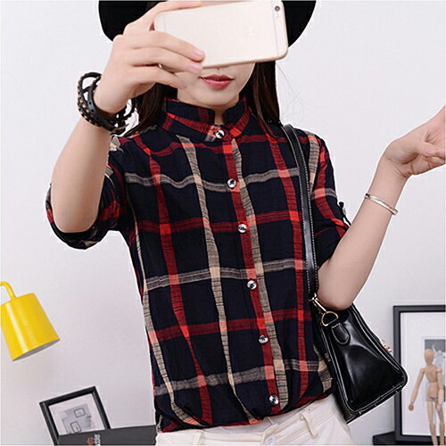 *ORead* 百搭格子休閒襯衣(2色M~2XL)