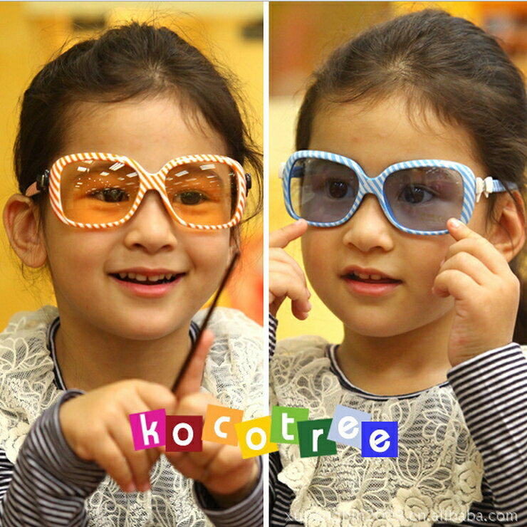 Kocotree◆新款糖果條紋兒童防紫外線太陽眼鏡