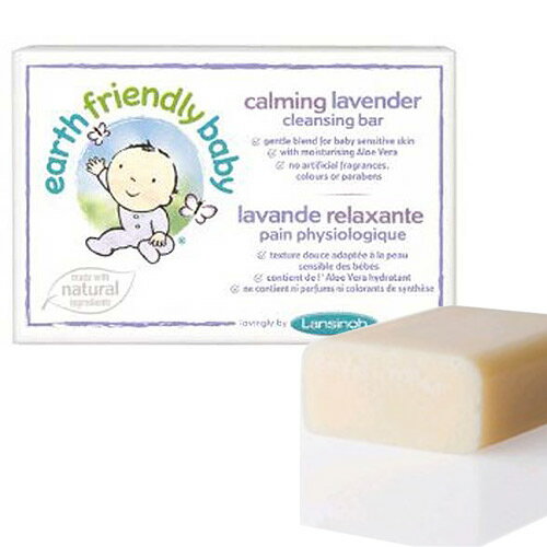 【奇買親子購物網】英國 earth friendly baby 地球小寶貝 天然薰衣草潔膚皂99g Lavender-Bar 99g