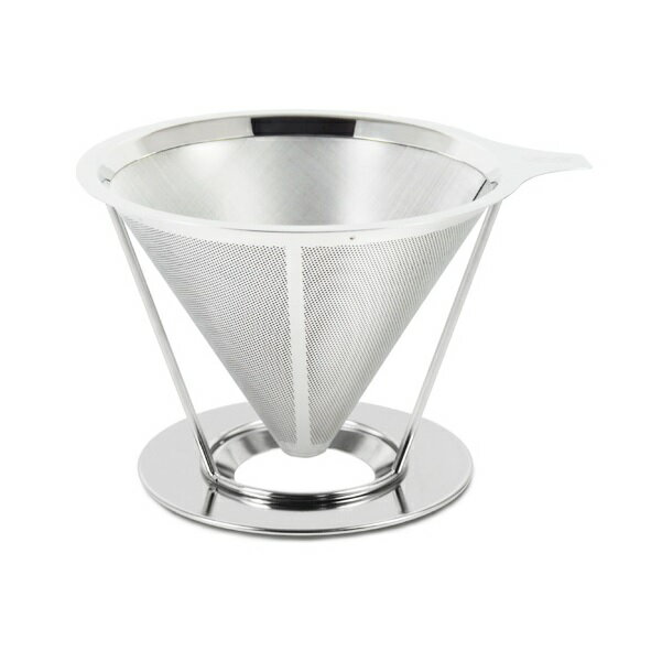 Driver不鏽鋼環保濾杯濾網2~4cup+專用承架雙層極細濾網免用咖啡濾紙-大廚師百貨