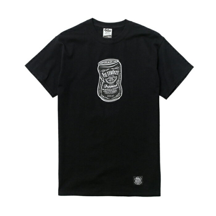 ►法西歐_桃園◄ Filter017 Whiskey Can Tee 美式 復古 汽水 滾筒Tee 白色 黑色 二色 現貨 黑色