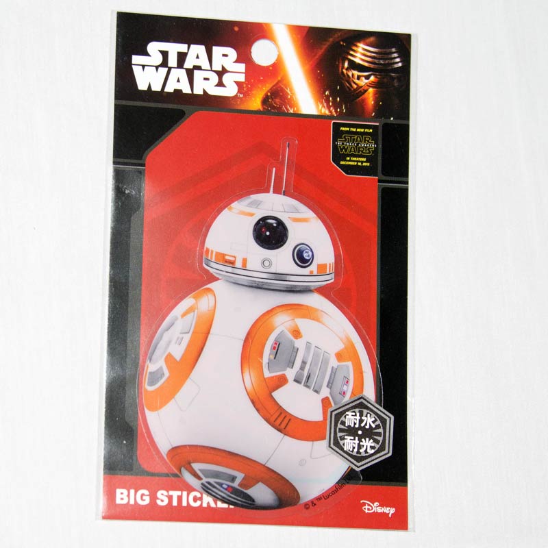 星際大戰 STAR WARS BB-8 透明PVC防水耐光貼紙 日本製 正版品