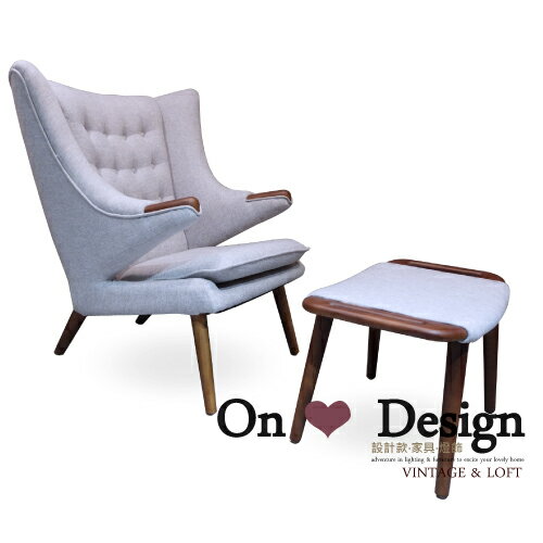 On ♥ Design ❀Hans J. Wegner The Teddy Bear chair 泰迪熊椅 PP 19 Papa (含腳蹬) 複刻版