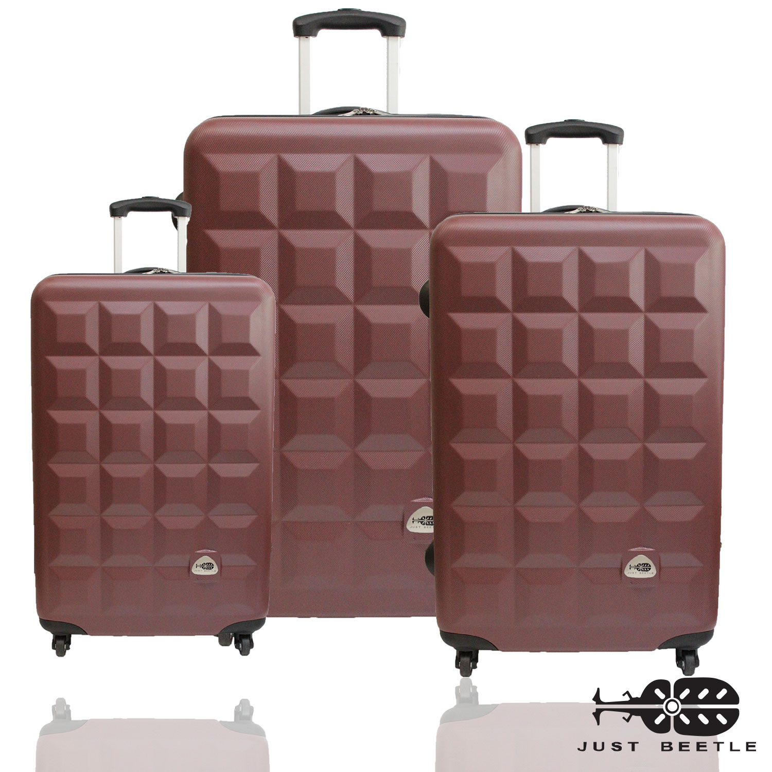 Just Beetle 趣味巧克力系列ABS輕硬殼3件組旅行箱/行李箱 0