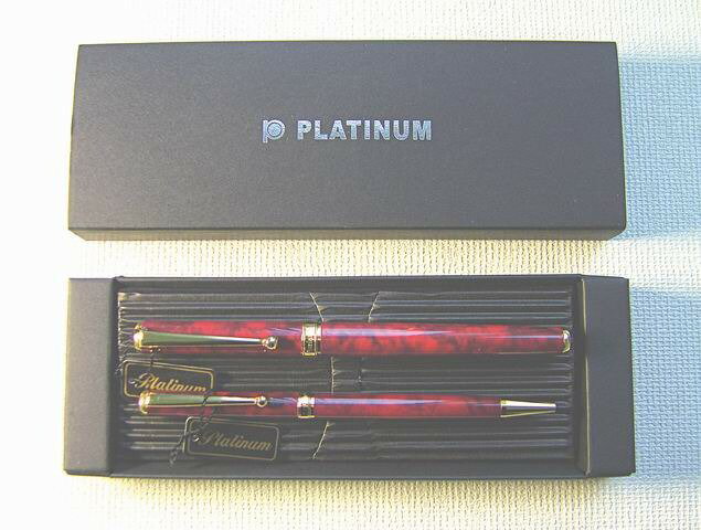 PLATINUM 白金牌 B-400、W-600 高級琺瑯質原子筆+鋼珠筆-2支入對筆 / 組