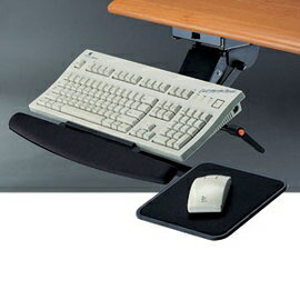 【潔保】多功能鋼製鍵盤架系列-KF-33BM 鋼珠式+滑鼠板 