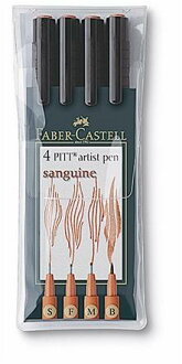 【FABER-CASTELL】輝柏 167102 PITT藝術筆 - 淺褐色(S.F.M.B 4入)
