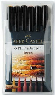 【FABER-CASTELL】輝柏 167106藝術家專用PITT鄉土色系-6色