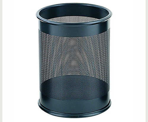 C-12 烤漆黑網狀垃圾桶-中 (Φ23*30cm) / 個